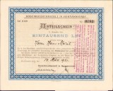 A635 Acțiune 1000 lei Bodenkreditanstalt in Hermannstadt 1921