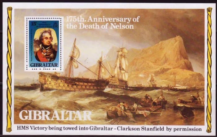 C153 - Gibraltar 1980 - Nelson bloc neuzat,perfecta stare