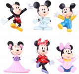 6cs Minnie Cake Toppers, Set de mini figurine 10 buc, Topper pentru tort de aniv