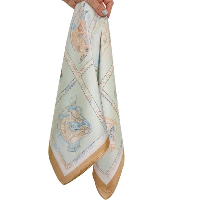 Esarfa din satin champagne