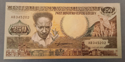 Surinam - 250 Gulden (1988) foto
