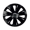 Set 4 capace roti Negre Cu Inel Cromat Energy R14 pentru gama auto SsangYoung, Autohelix MSA