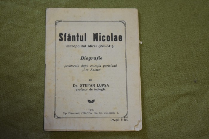 Stefan Lupsa - Sfantul Nicolae 1930