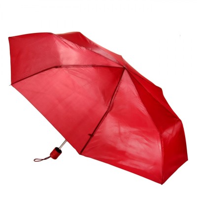 Umbrelă Ploaie Pliabilă, Manuală, Roșie, Lungime 53cm, Diametru 100cm foto