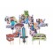 Set 8 toppere Minecraft pentru tort 5&ndash;10 cm