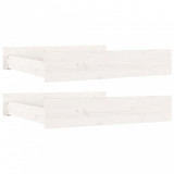 Cumpara ieftin Sertare pentru pat, 2 buc., alb, lemn masiv de pin