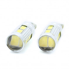 Set 2 becuri LED Carguard, 3.5 W, 300 lm, 6000 K, filament T10, Alb