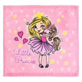 Prosopel Bebe Din Bumbac Roz cu Model Printesa - 30x30cm, CMCLASS