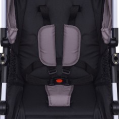 Carucior pentru copii 3-in-1, aluminiu, gri ?i negru foto