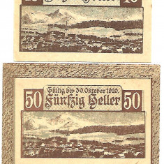 !!! AUSTRIA - LOT NOTGELD WINDISCHGARSTEN 1920 - UNC / CELE DIN IMAGINE