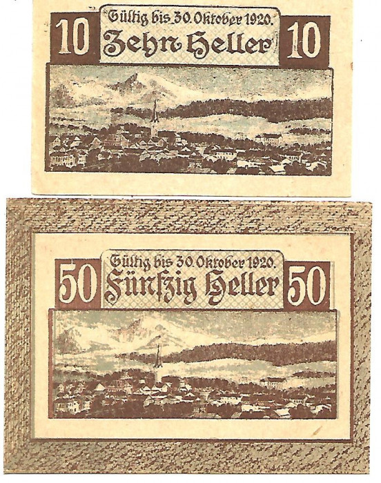 !!! AUSTRIA - LOT NOTGELD WINDISCHGARSTEN 1920 - UNC / CELE DIN IMAGINE