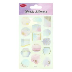 Abtibilduri DACO Washi, Model Notite, 15 Buc/Set, Multicolor, Stickere Decorative, Stickere pentru Copii, Abtibilduri Copii, Abtibilduri pentru Mobila foto