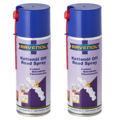 Pachet 2 x spray Ravenol Kettenoel Off Road pentru ungere lant 400 ml foto