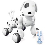 Cumpara ieftin Robot Catel interactiv iUni Smart-Dog vorbitor, telecomanda, Alb
