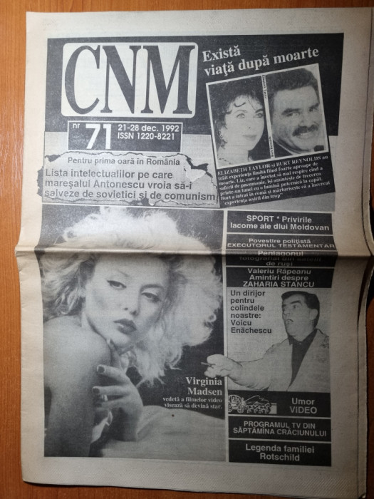 ziarul CNM 21-28 decembrie 1992-echipa progresul bucuresti,art. gica popescu