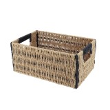 Cumpara ieftin Coș Bicolor Depozitare Metal / H&acirc;rtie 30X25X13,5 Cm &ndash; Natural / Negru | Organizatoare Baie