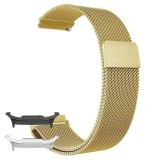 Curea metalica compatibila Samsung Galaxy Watch8 40mm, Milanese Loop, Auriu