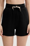 BOSS pantaloni scurți de lounge culoarea negru, neted, medium waist, 50539981
