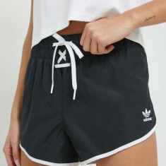 adidas Originals pantaloni scurti Always Original femei, culoarea negru, cu imprimeu, high waist