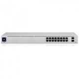 SWITCH PoE UBIQUITI, &quot;UNIFI SWITCH 16&quot;port Gigabit x 16, SFP SFP x 2, managed, rackabil, carcasa metalica, &quot;USW-16-POE&quot; (timbru verde 2 lei)