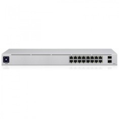 SWITCH PoE UBIQUITI, &quot;UNIFI SWITCH 16&quot;port Gigabit x 16, SFP SFP x 2, managed, rackabil, carcasa metalica, &quot;USW-16-POE&quot; (timbru verde 2 lei)