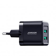 &Icirc;ncărcător de rețea Joyroom JR-TCN01 2xUSB-A 12W 2.4A - negru