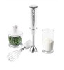 Blender de mana ETA Rizzo 3057, 400W, 5 viteze+Turbo, Inox, 600ml+500ml, Accesorii