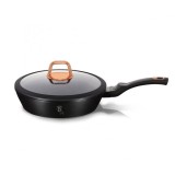 Cumpara ieftin Tigaie Adanca cu capac, 24 cm, negru Rose Collection