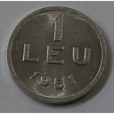 Rom&acirc;nia, Lot 1 Leu, 2 Lei 1951, UNC.