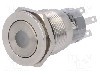 Intrerupator anti-vandalism, ON-ON, &Oslash;19mm, ONPOW - LAS1-AGQPF-11ZD/G/12V/S