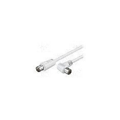 Cablu adaptor coaxiala 9,5mm mufa, coaxiale 9,5mm soclu in unghi, 1.5m, 75Ω, Goobay - 11712