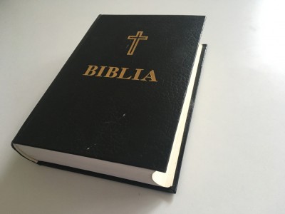 BIBLIA SAU SFINTA SCRIPTURA EDITIA SF. SINOD 1993 TIPARITA SUB INDRUMAREA PF TEOCTIST. REPRODUCE EDITIA 1982. CU 6 HARTI foto