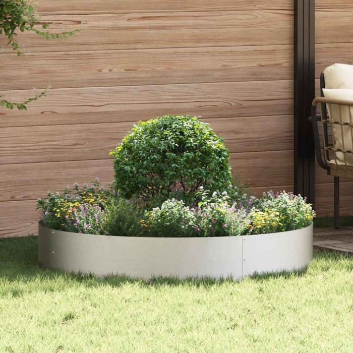 vidaXL Ghivece pentru grădină 5 pcs Argintiu 120 x 120 x 20 cm