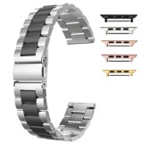 Curea otel inoxidabil compatibila cu Apple Watch 10, 46mm, Sterling Black