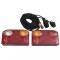 Gossi lumini pentru remorca 2 buc. bec clasic 12 v rosu 23x6x13 cm