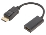 Adaptor DisplayPort la HDMI 100mm