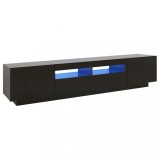 Cumpara ieftin Comoda TV cu lumini LED, negru, 200x35x40 cm