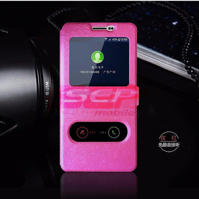 Toc FlipCover Double EasyView Leather Microsoft Lumia 650 PINK foto