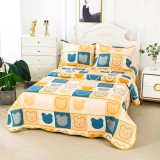 Cumpara ieftin Set Cuvertura de Pat din Bumbac, 3 Piese cu Model - PIT206