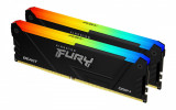 Cumpara ieftin Memorie Kingston FURY Beast RGB 16GB DDR4 2666MHz CL16 Dual Channel Kit