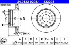 ATE 24.0122-0298.1 Disc frana