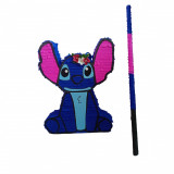 Pinata personalizata model Stitch, 60 cm, albastru indigo