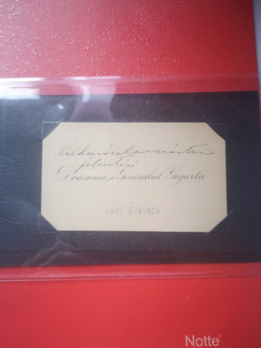 Carte de vizita General I. Gigurtu, n. 1886