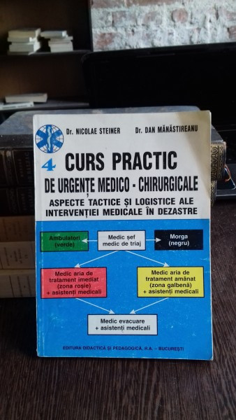 CURS PRACTIC DE URGENTE MEDICO-CHIRURGICALE. ASPECTE TACTICE SI LOGISTICE ALE INTERVENTIEI MEDICALE DE DEZASTRE- NICOLAE STEINER VOL.4