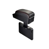 Cotiera Auto Universala Neagra Piele Ecologica Cusatura Rosie 1309