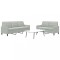 vidaXL Set de canapele cu perne, 2 piese, gri deschis, catifea 3278391