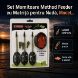 Set Momitoare Method Feeder cu Matriță pentru Nadă, Model 130401