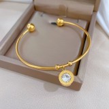 Bratara Fashion Pentru Femei, Placata Aur, Cu Charm Stralucitor -B931A