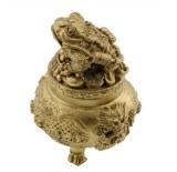 Statueta Feng Shui din rasina cu Vasul prosperitatii cu Broasca Raioasa si