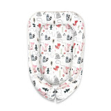 Cosulet bebelus, MimiNu, Pentru dormit, Baby Cocoon 75x55 cm, Husa 100% bumbac, Din bumbac certificat Oeko Tex Standard 100, Fox